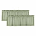thumbnail image 1 of Cameo Green Retro Greek Key Valances for Windows, Decorative Rod Pocket Window Valance Curtains, Geometric Greece Ancient Rustic Short Curtain Drapes for Kitchen/Living Room, 2 Panels, 60" W x 18" L, 1 of 8