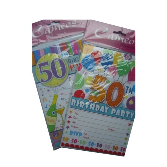 Cameos 50th Birthday Invitations (Pack of 20)