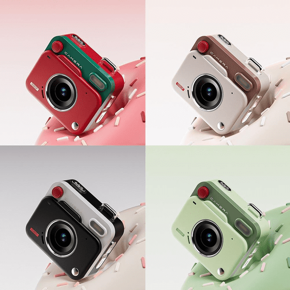 Camera 1.77 Inch 1080P HD Sports Student Camera Campus Portable Small Photo Camera Retro CCD 0-128G Memory Card Necklace Camera
