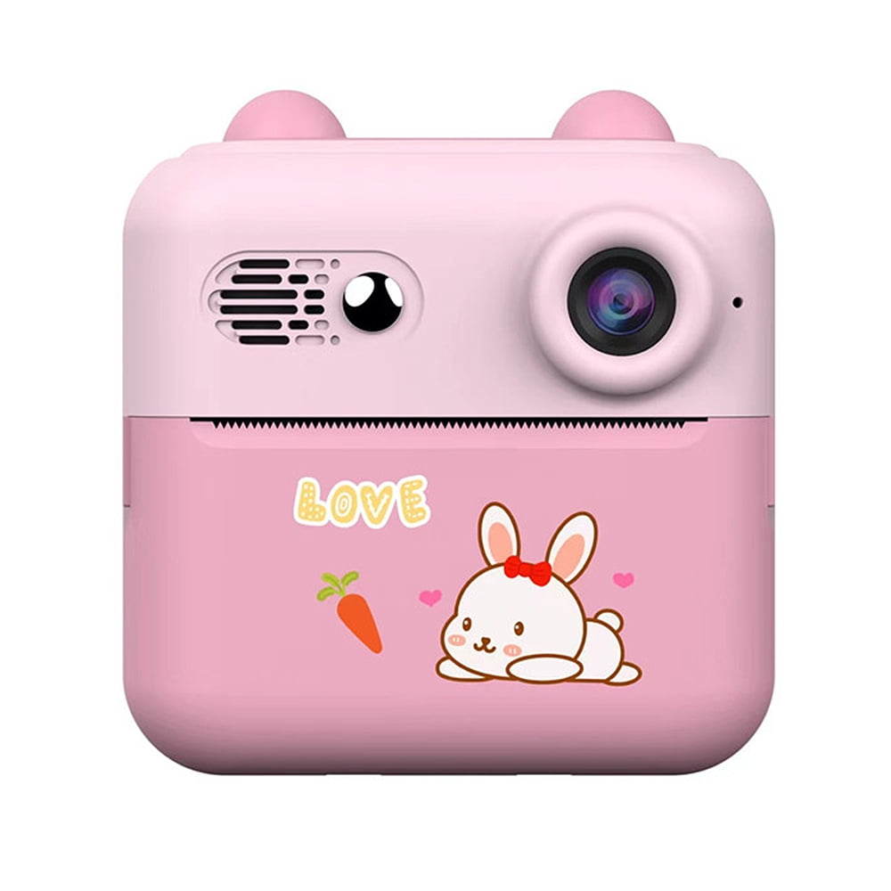 Camera 1080P  Print Camera Portable Mini Photo Printer For Children With 1200W Camera 2.4'' Screen With 1 Print Paper Roll Suitable For Journal Notes Memo Birthday Gift