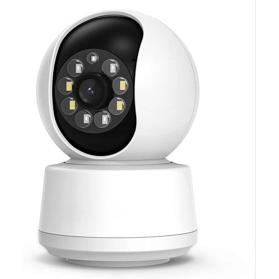 Camera, 1080p Camera, Pan & Tilt 2.4Ghz Indoor IP Camera, with Person, , Detection, Phone App 2-Way Audio, Compatible with Alexa