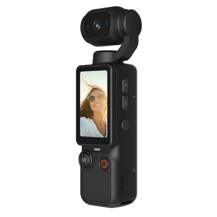 Camera, with 180° rotating lens, pocket-sized body camera with audio and video recording function, 7-hour battery life, handheld POV camera, suitable for travel and daily life.