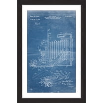 "Camera 1949 Blueprint" Framed Painting Print