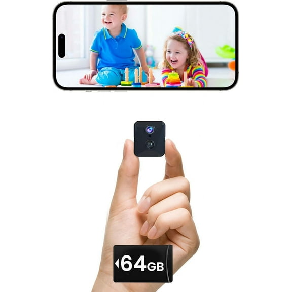 Camera, 2K Mini Camera with SD Card, Wireless Video Recorder with Cloud & SD Storage, 100-Day Standby Time Nanny Cam, Cam for Home Security AI Motion Detection, Auto Night Vision