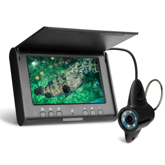 Camera 720P Underwater Fishing Camera Portable Video Fish Finder With 4.3 Inch IPS Display IP68 Water Resistant Built In Battery 15M Cable Underwater Camera For Ice Lake Sea Boat