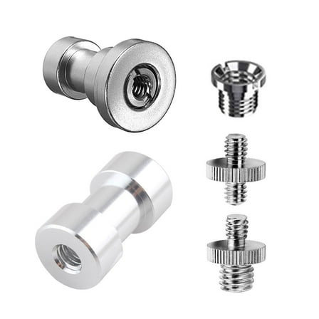 Camera Accessories Durable 1/4" Male to 1/4" Male Threaded Adapter 1/4 Inch Double Male Screw Adapter Supports Tripod
