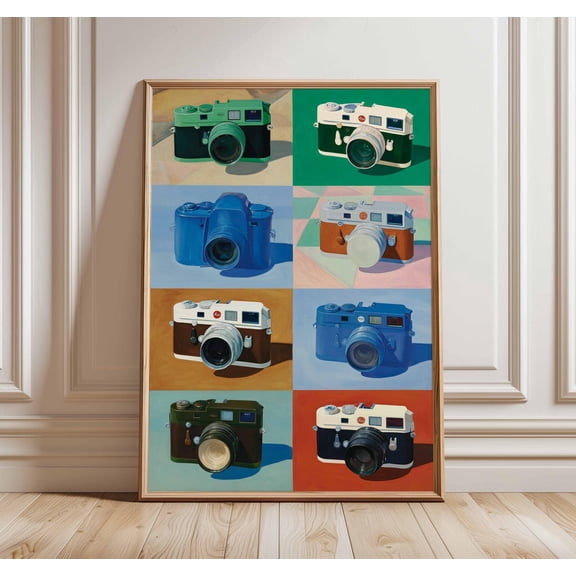 Camera Art Print Retro Photography Wall Decor