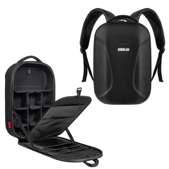 STARTRC VCR 22L Camera Backpack with Hard Shell Front, 15-Inch Laptop Compartment and Adjustable Dividers for DSLR and Mirrorless Cameras