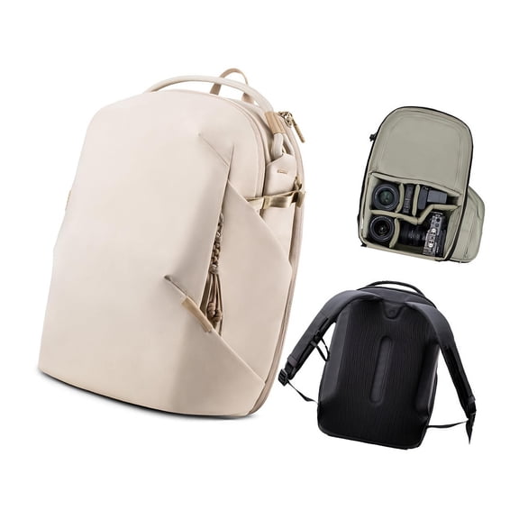 Camera Backpack Bag Small Professional DSLR Photography Case Compartment Bottom Tripod Holder for Men Women Photographer