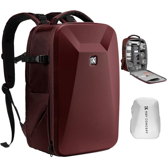 Camera Backpack,Hardshell Photography DSLR Bag with 15-15.6 Inch Laptop Compartment Hard Shell Case Compatible /Nikon//DJI Mavic Drone