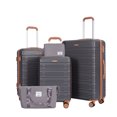thumbnail image 1 of 5-Piece Set (20"24"28 +a travel bag and a toiletry bag) ,Hard Case Spinner Wheels ABS Luggage Sets with TSA Lock Carry On Suitcase Luggage Durable Suitcase Color Matching DARK GREEN.    RR, 1 of 27