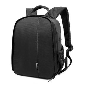 Camera Bag, Waterproof Nylon Camera Backpack for DSLR Cameras, Lens and Accessories Black Grey