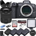 thumbnail image 1 of Camera Bundle for Canon EOS R6 Mirrorless Camera with RF 24-105mm f/4-7.1 IS STM Lens, 3 Batteries, LED Light, 256Gb High Speed Memory Card + Accessories Kit, 1 of 5