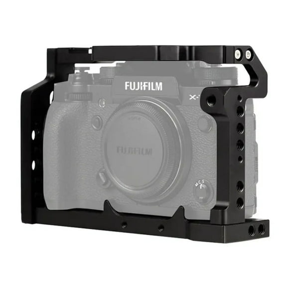 Camera Cage for Fujifilm XT2 XT3  Aluminum Alloy Video Rig with Quick Release Plate, Cold Shoe Mounts, and 1/4" & 3/8" Threads for Vlogging, Filmmaking, and Live Streaming