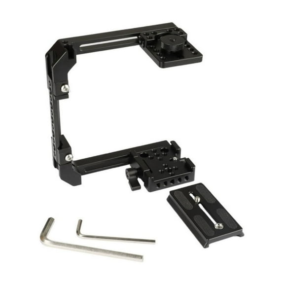 Camera Cage for DSLR with Adjustable Side Rod and Rachet Locking Levers