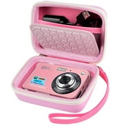 Camera Case Compatible with Kids Digital Camera and Accessories for Travel-Pink