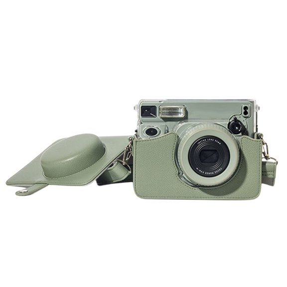 Camera Case Protective Shell Bag Storage For Wide 400 Instantly Camera And Accessories PU Leather Waterproof Design