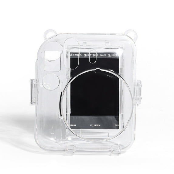 Camera Case Scratch-Resistant Crystal Storage Protective Cover With Straps Sticker Compatible For Instax Mini 12
