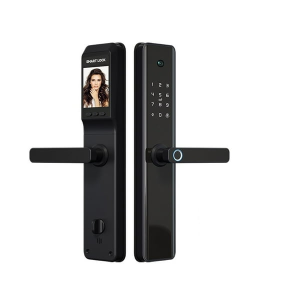 Camera Cat Eye Waterproof Tuya Fingerprint Security Intelligent Smart APP Password Electronic Door Lock ,Effortless Installation