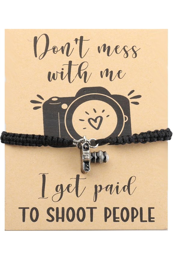 Camera Charm Bracelet - Photographer & Camera Lover Gift, Crystal, Style A5975