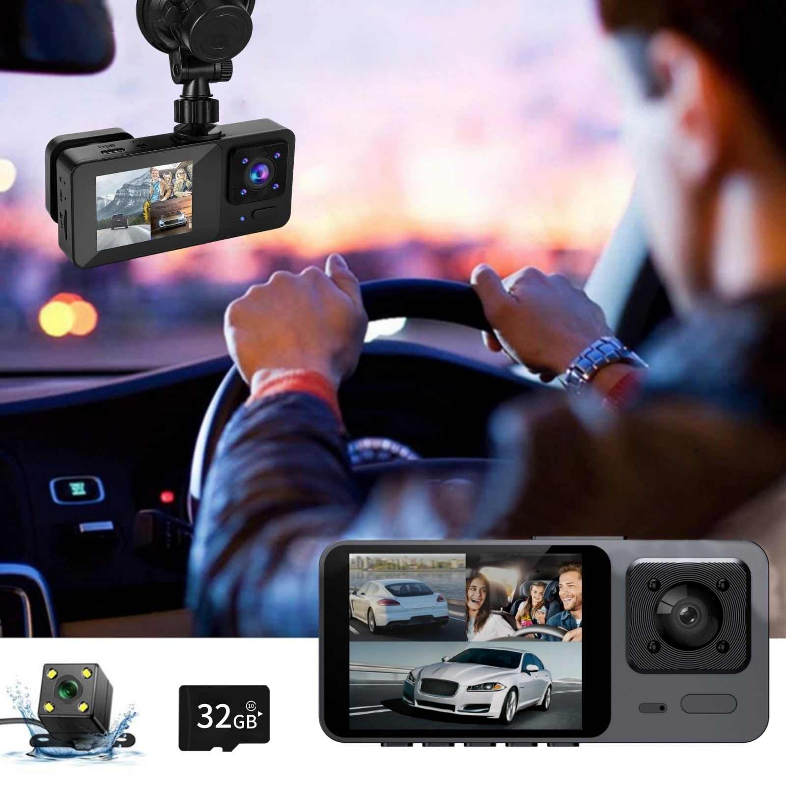 Camera on Clearance Dual Dash Cam Front And Inside 1080P Dash Camera