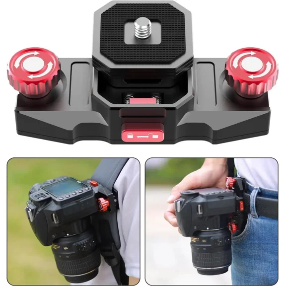 Camera Clip with Plate Quick Release Capture Clamp System Backpack Strap Mount Holder for CanonSony,Nikon,DSLR Digital and Action Camera