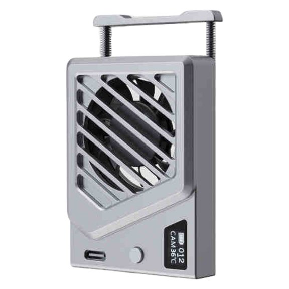 Camera Cooling Fan Spring Telescopic Mounting Adjustable Intelligent Cooling Fan Monitoring with Type C Charging Port