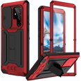thumbnail image 1 of Camera Cover Case Compatible Samsung Galaxy S22 Ultra Case with Screen Protector Metal,Shockproof Dustproof Phone Case for Galaxy S22 Ultra Case Samsung S22 Ultra Case with Kickstand Red, 1 of 15