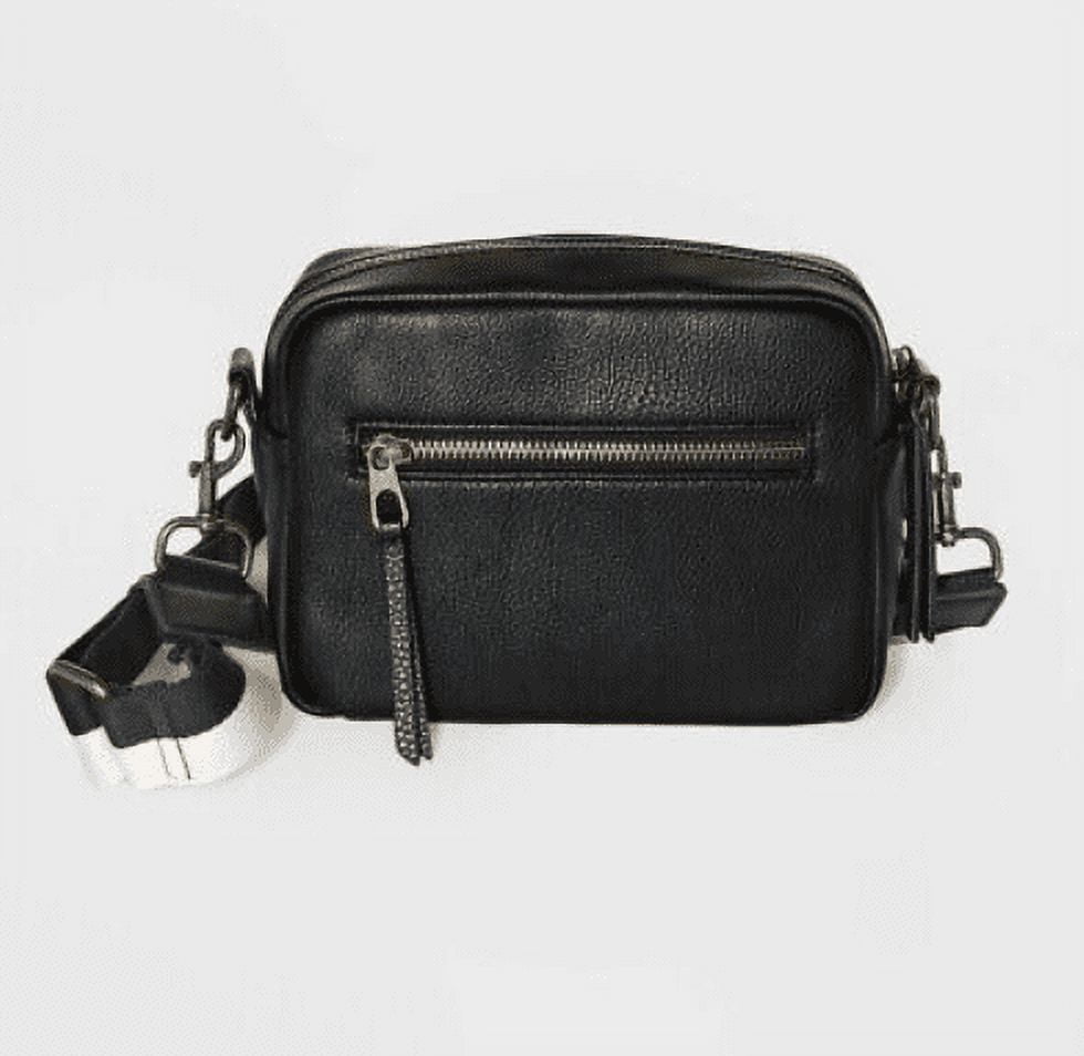 Camera Crossbody Bag with Strap Universal Thread Black