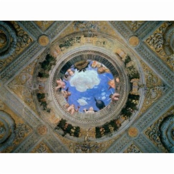 Camera Degli Sposi - Ceiling Oculus Ca. 1474 Andrea Mantegna, 1431-1506 Italian Fresco Palazzo Ducale Mantua Italy Poster Print, 24 x 36 - Large