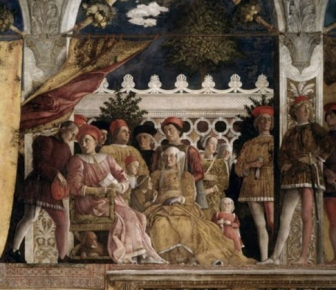 Camera Degli Sposi The Court Andrea Mantegna (1431-1506 Italian) Fresco Palazzo Ducale Mantua Italy Canvas Art - Andrea Mantegna (24 x 36)
