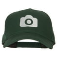 thumbnail image 1 of Camera Design Photographer Embroidered Solid Cotton Cap - Dk Green OSFM, 1 of 5