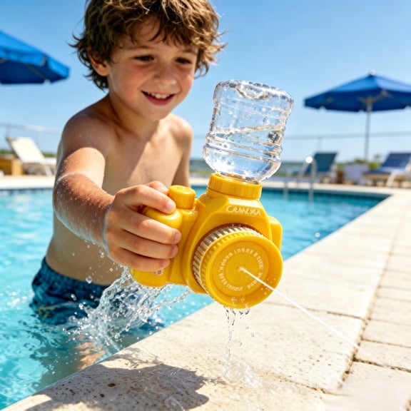 Camera Double Prank Water Gun, Creative Double-Sided Reverse Water Gun, Novelty Game for Parties & Summer Fun, Press Button and Shoot Forwards & Backwards