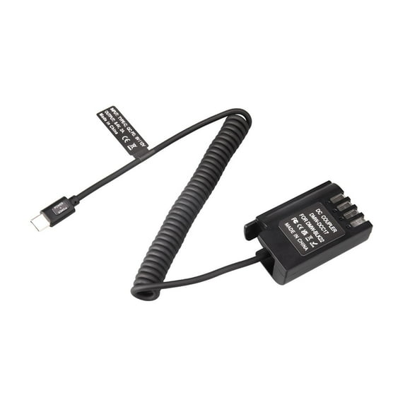 Camera Dummy Battery Adapter Long Shooting Time, Type-C PD 9V, for Panasonic GH Series