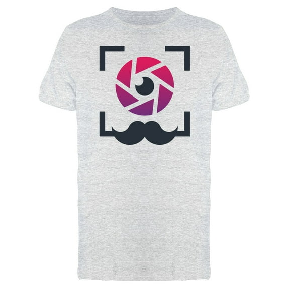 Camera Eye Moustache T-Shirt Men -Image by Shutterstock, Male Medium