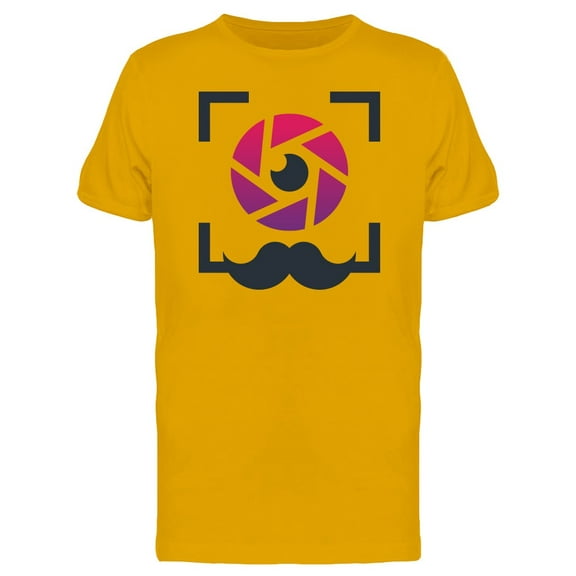 Camera Eye Moustache T-Shirt Men -Image by Shutterstock, Male Medium