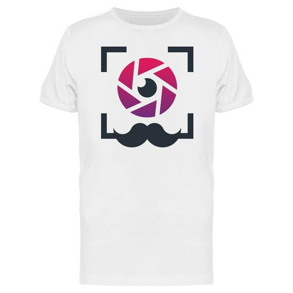 Camera Eye Moustache T-Shirt Men -Image by Shutterstock, Male XX-Large