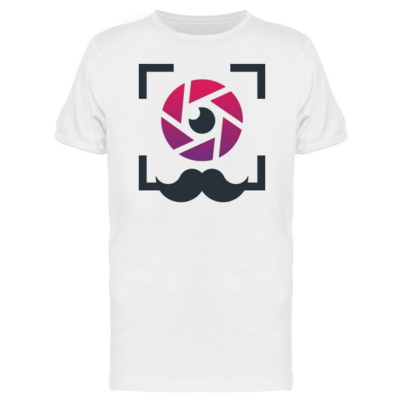 Camera Eye Moustache T-Shirt Men -Image by Shutterstock, Male XX-Large
