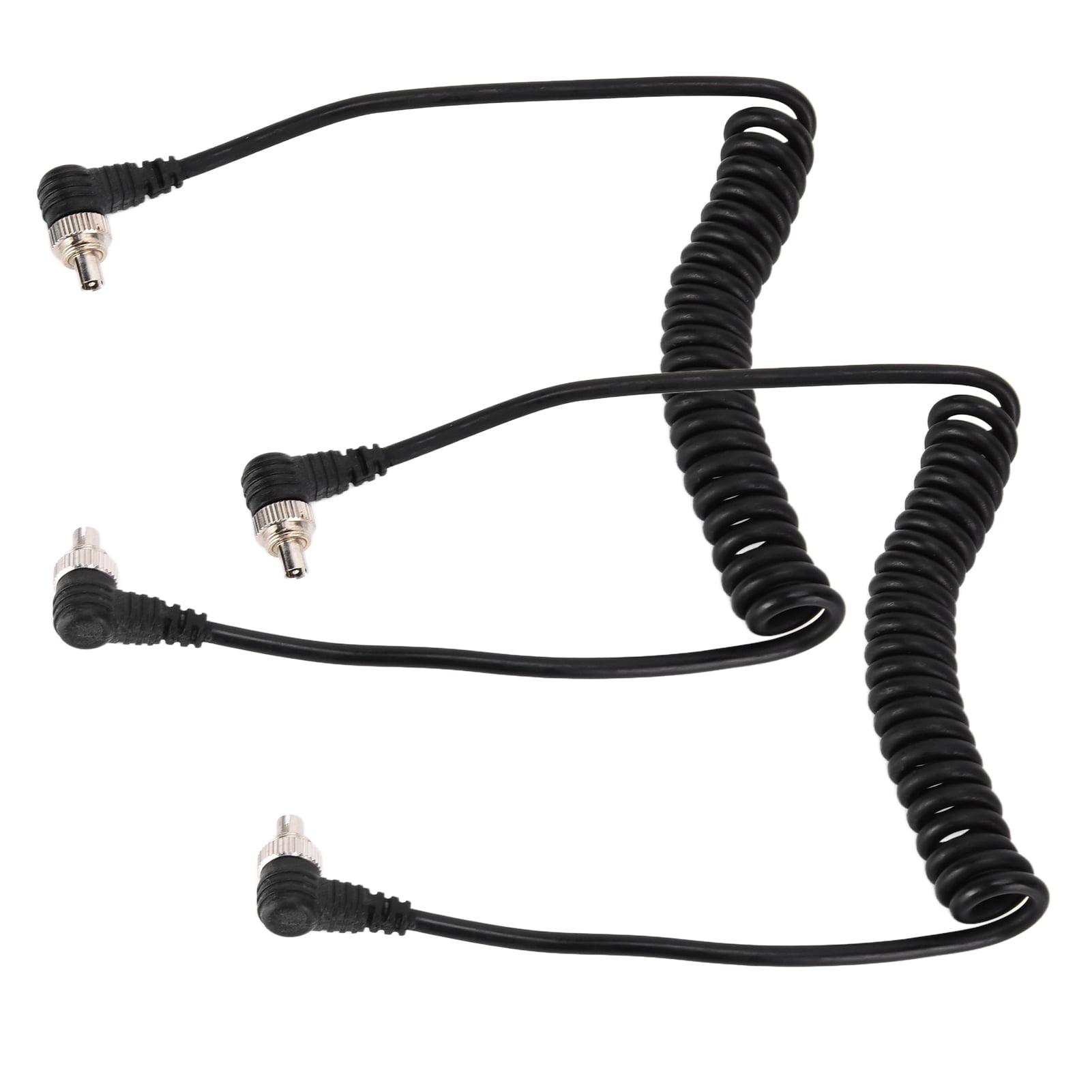 Camera Flash Synch PC Cord, Contact Flash Sync Cord Direct Connection Male To Male Spring Line