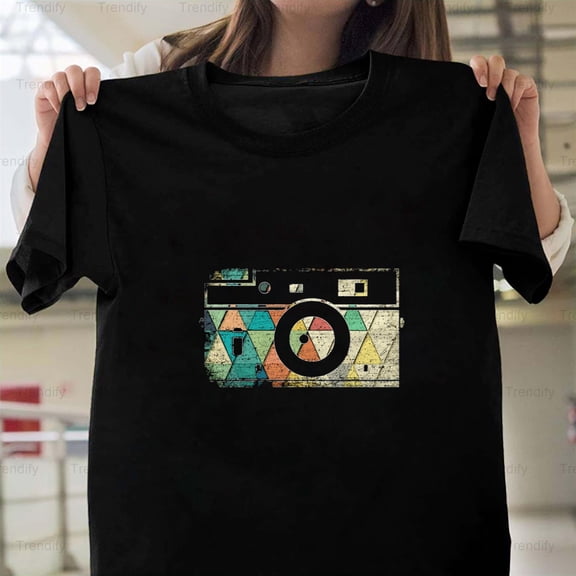 Camera Graphic Funny Photography Minimalist For A Photographer Unisex T-Shirt, up to size 5XL