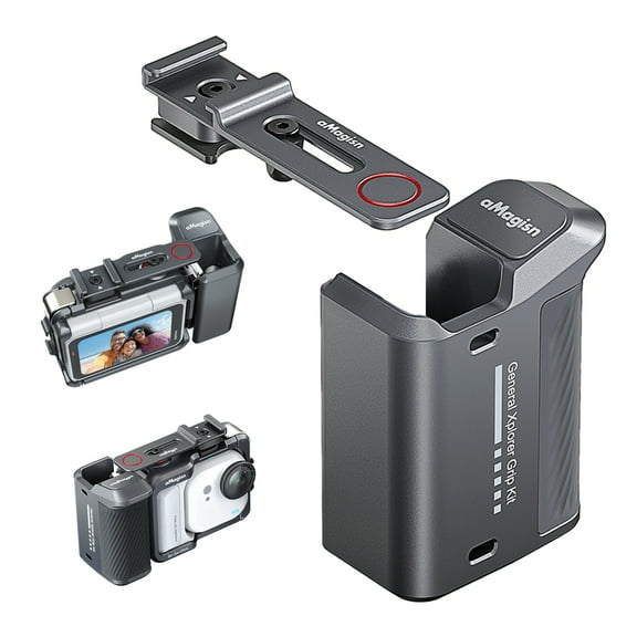 Camera Grip Holder for Insta360 Ace Pro2/Ace Pro,Camera Extension Bracket with Shutter Button for DJI Action 5 Pro/4 3 GoPro Hero 13 12 11 10 9