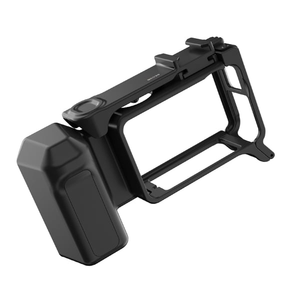 Camera Grip Quick Release Cage Handle For Action 5pro/4/3 Sports Cameras With Cold Shoe Mount And Safety Wrist Strap
