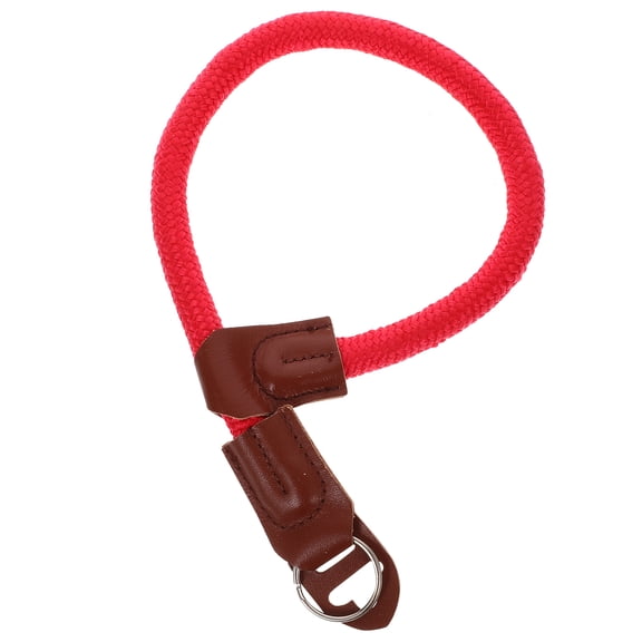 Raindrops Red Cotton and PU Camera Wrist Strap for Hiking, Camping, Outdoor Photography Use