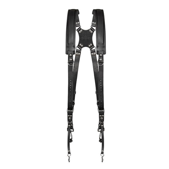 Camera Harness for 2 Cameras Double Shoulder Leather Camera Strap Double Camera Harness for DSLR/SLR Photography