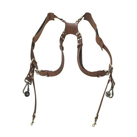 Camera Harness for 2 Cameras Double Shoulder Leather Camera Strap Double Camera Harness for DSLR/SLR Photography