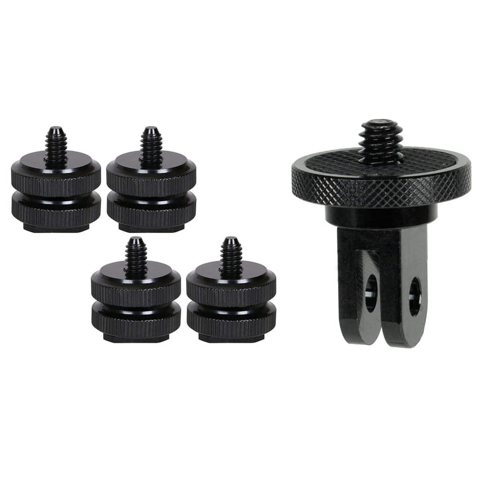 Camera Hot Shoe Mount to 1/4 Inch20 Tripod Screw Adapter with Camera