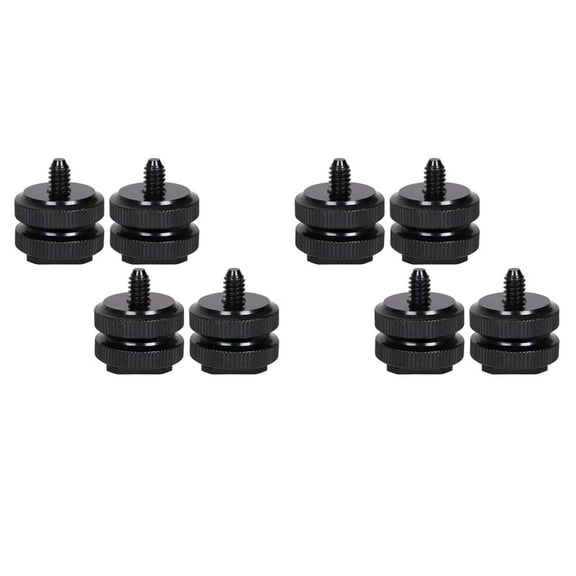 Camera Hot Shoe Mount to 1/4Inch-20 Tripod Screw Adapter,Flash Shoe Mount for DSLR Camera (Pack of 8)