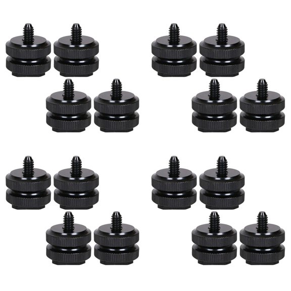 Camera Hot Shoe Mount to 1/4inch-20 Tripod Screw Adapter,Flash Shoe Mount for DSLR Camera Rig (Pack of 16)