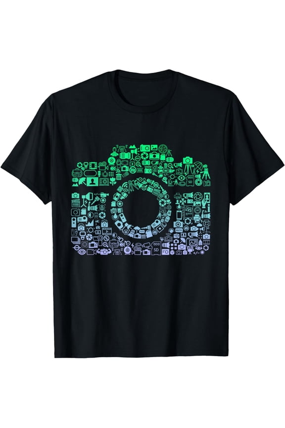 Camera Iconography Tshirt for Photographer Boys, Photography T-Shirt mens t irt men，black，women，misfits，journey ，boys