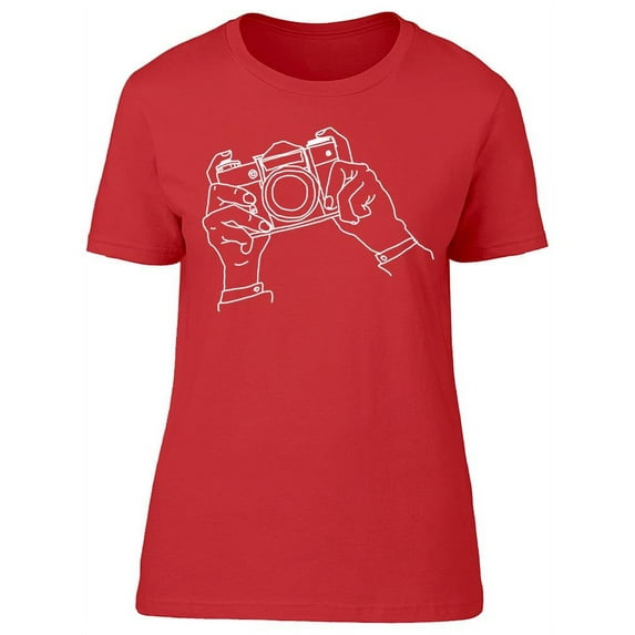 Camera In The Hands T-Shirt Women -Image by Shutterstock, Female 3X-Large